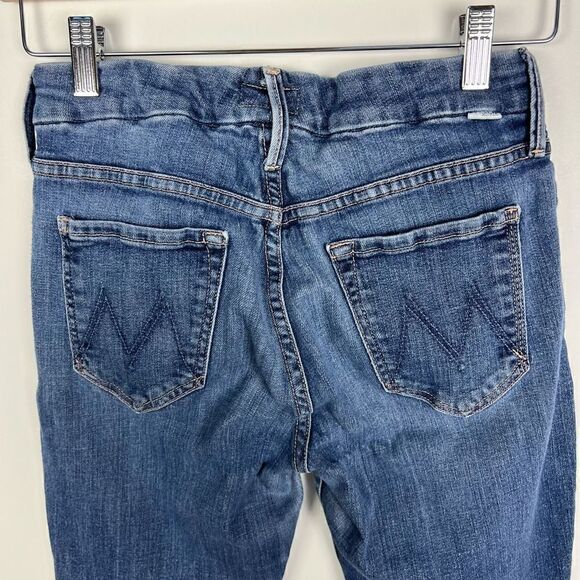 Mother Looker Ankle Fray Skinny Jeans in Girl Crush Raw Hem women’s size 27 - Picture 7 of 15